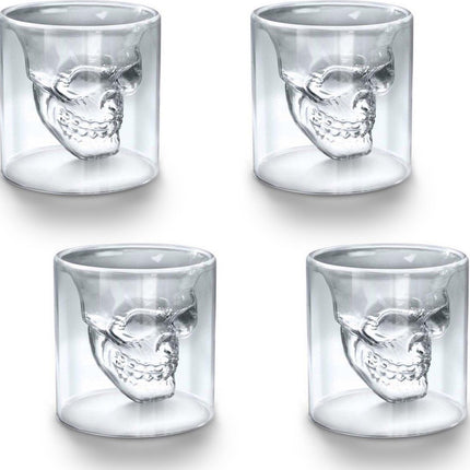 Dubbelwandige Koffieglazen met Oor - 350 ml x 4 stuks - IJskoffie glas - Ice coffee - Dubbelwandige Koffiekopjes - Theeglazen - Dubbelwandige glazen