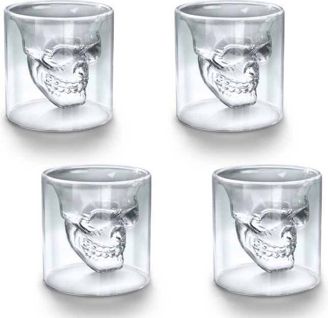 Dubbelwandige Koffieglazen met Oor - 350 ml x 4 stuks - IJskoffie glas - Ice coffee - Dubbelwandige Koffiekopjes - Theeglazen - Dubbelwandige glazen