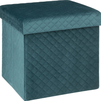 Opvouwbare poef met opbergruimte - Blauw