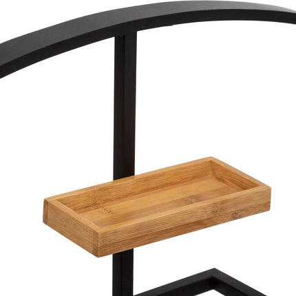 5Five Kledingrek Dressboy - Colbert/Jas en broek hanger - staand model - bamboe/metaal - zwart - 45 x 114 cm