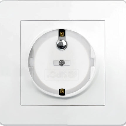 SIPO Stopcontactbeveiliging - 12-delig Set Witte Afdekplaat Type F - Vingerbescherming voor Kinderen - SBS-F20