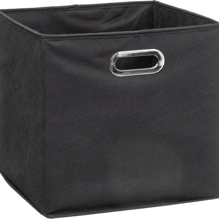 5Five Opbergmand/kastmand donkergrijs - Set van 2x stuks - linnen - 29 liter - 31 x 31 x 31 cm - Opbergbox - Vakkenkast manden