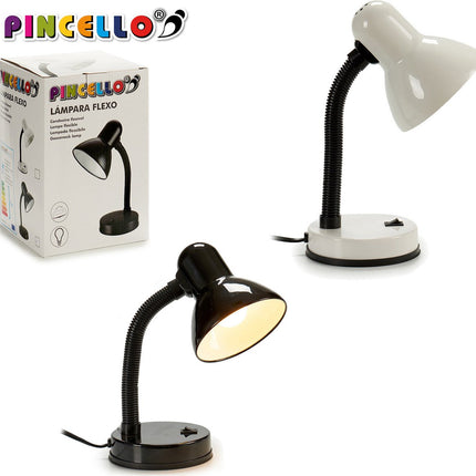 Pincello Tafellamp/bureaulampje Desk Light - metaal - wit - H33 cm- Leeslampje - buigzame stang