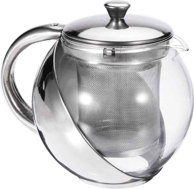 Secret de Gourmet - RVS - Theepot met filter -  Theepot glas - Theekan met Filter – 1.10L