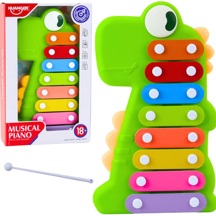 Dinosaurus Xylofoon - 8 Toons Muziekinstrument voor Kinderen - Kleurrijk Muziekspeelgoed - Educatief Speelgoed voor Peuters - Musical PIano -
