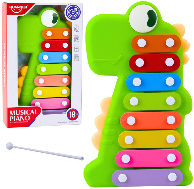 Dinosaurus Xylofoon - 8 Toons Muziekinstrument voor Kinderen - Kleurrijk Muziekspeelgoed - Educatief Speelgoed voor Peuters - Musical PIano -