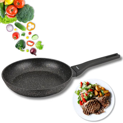 Klausberg KB-7988 Marmeren Koekenpan 24 cm – Anti-aanbak, Inductiegeschikt, Lichtgewicht & Krasvast