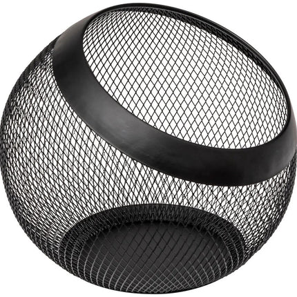 5Five Koffie cups/capsules houder - draad metaal - 24 x 21 cm - voor 70 capsules - zwart - rond