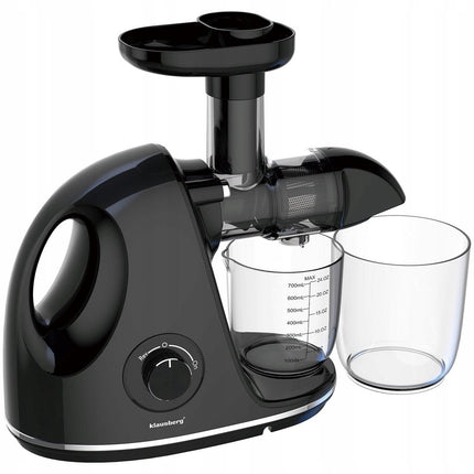 Klausberg Slow Juicer KB-7861 – 150W | Cold Press | Stille Juicer voor Groente, Fruit & Kruiden – BPA-vrij – Zwart - 700ml