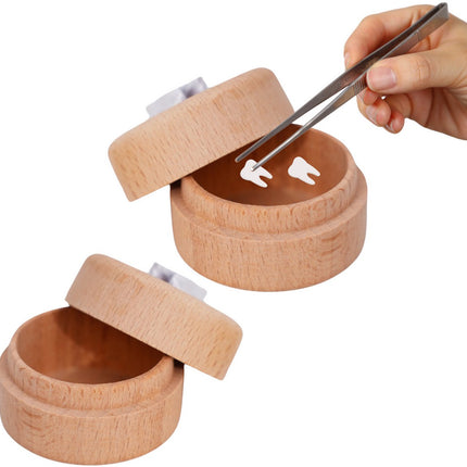 Houten Bewaardoosje voor Melktanden - Tandenfee Box - Natuurlijk Houten Herinneringsdoosje - Toothfairy Box - Bewaardoos voor Tandjes