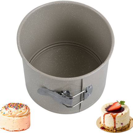 KingHoff KH-1980 Hoge Cakevorm - Rond - Diameter 16 cm, Hoogte 13 cm - Marmer Non-Stick Laag - Ovenbestendig tot 220°C - Bakvorm - Ovenvorm - Taartvorm