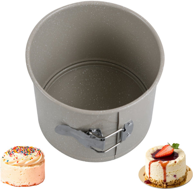 KingHoff KH-1980 Hoge Cakevorm - Rond - Diameter 16 cm, Hoogte 13 cm - Marmer Non-Stick Laag - Ovenbestendig tot 220°C - Bakvorm - Ovenvorm - Taartvorm