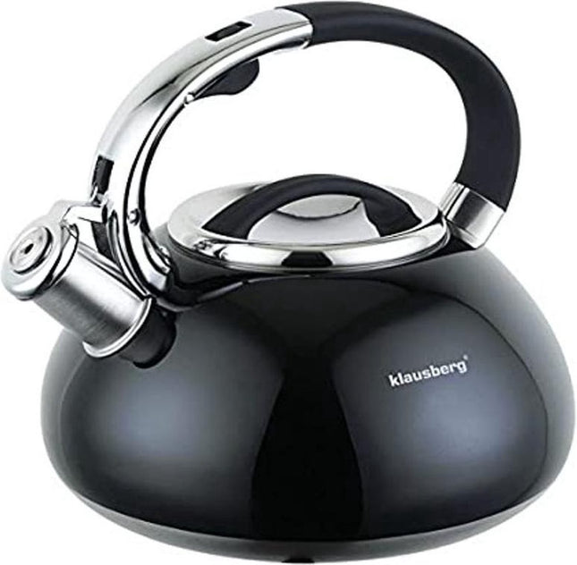 Klausberg KB-7076 fluitketel - 3L - rvs - alle warmtebronnen - Zwart