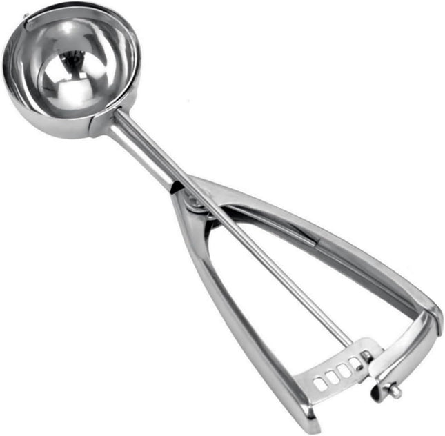 Koekjesschepper, ijsschepper, roestvrij staal 18/8, koekjesscheppers voor bakken, 4 eetlepels/60 ml/2 oz koekjesdeegschepper, ijsschepper met ontgrendelingshendel, koekjesschepper voor bakken (#16)