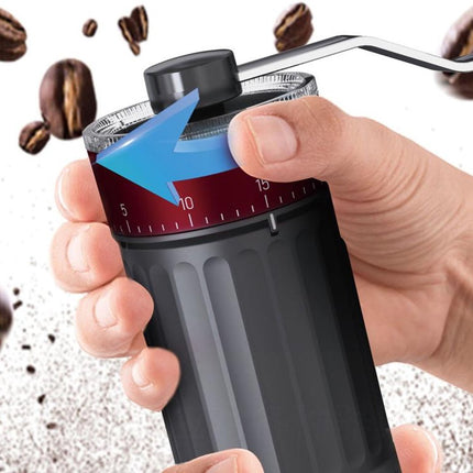 KINGHoff Handmatige Koffiemolen – Keramische Maalschijven – Traploze Maalgraad – Compact & Draagbaar – KH-2002