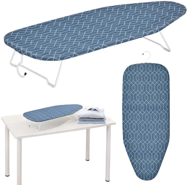 KINGHOFF KH-1936 Tafelstrijkplank – Compacte Inklapbare Strijkplank met Geperforeerd Stalen Strijkoppervlak – 76×30,5 cm