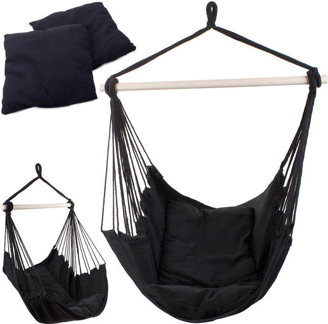 Braziliaanse hangstoel- Hangmat- Hangstoel - Buiten - Tuin - 2 kussens -