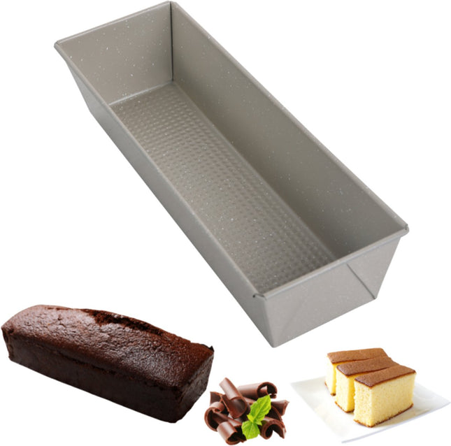 KINGHoff Cakeblik KH-1973 - 35 cm Rechthoekige Vorm - Anti-Aanbak Laag - Geschikt voor Cake en Brood - Ovenbestendig tot 220°C - Cakevorm - Bakvorm