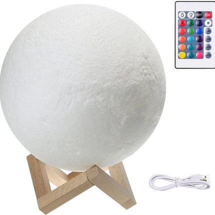 3D Maanlamp - Nachtlampje - voor Baby's en Kinderen - Oplaadbaar - Multicolor
