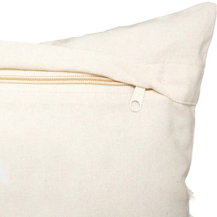 Atmosphera Sierkussen Macrame Ibiza voor binnen - 2x - creme wit - 30 x 50 cm - katoen/polyester