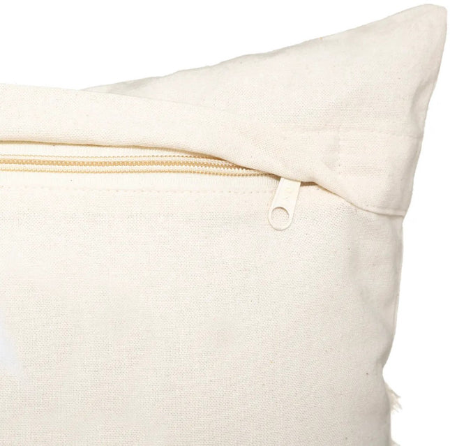 Atmosphera Sierkussen Macrame Ibiza voor binnen - 2x - creme wit - 30 x 50 cm - katoen/polyester