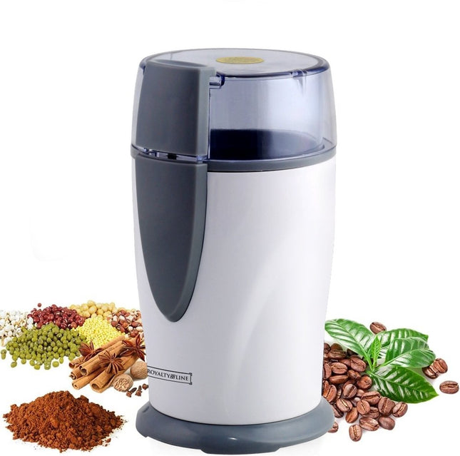 Royalty Line® CG150 Elektrische koffiemolen - One touch Bediening - 50gr. Koffiemolen Electrisch - Kruide,molen - Coffee Grinder - 150W - Wit