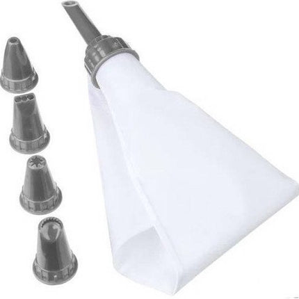 Cake Decorating Set Frosting Icing Piping Bag Tips with 5 nozzles. Reusable & Washable.