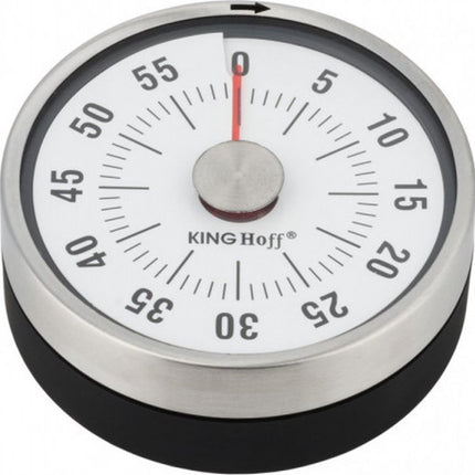 Kookwekker Mechanisch – Eierwekker met Magneet – Keukenwekker Analoog – Kitchen Timer – Egg Timer – Magnetisch – RVS – 60 Minuten – Ø 78,5 mm