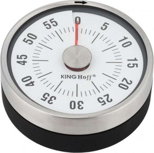 Kookwekker Mechanisch – Eierwekker met Magneet – Keukenwekker Analoog – Kitchen Timer – Egg Timer – Magnetisch – RVS – 60 Minuten – Ø 78,5 mm