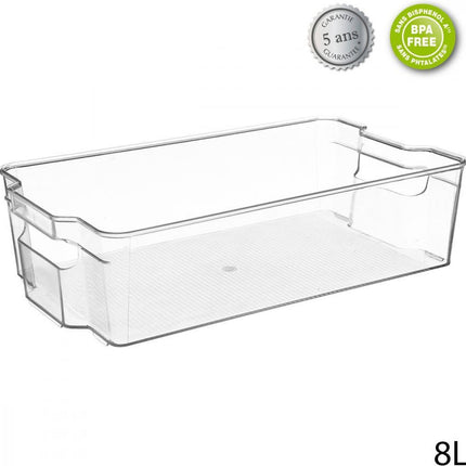 Waal - Koelkast organizer - Doorzichtig keuken bakjes - Keukenkastorganizers - Opbergbak - Bewaardoos - Opbergdoos - Lade - Schuiflade- Blikjeshouder - Pakjeshouder - Fridge organizer - Badkamer Mandjes - kleding en sokken opslag bakje - transparant