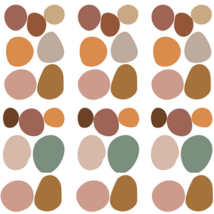 Wandsticker Stenen in Natuurstijl - Zelfklevende Muurdecoratie voor Woonkamer en Slaapkamer - Natuur Stenen Set voor Moderne Interieurs - Stippen - Muurstickers