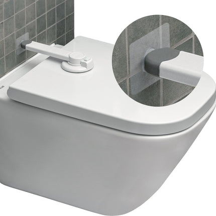 SIPO Toiletbril Slot met Sterke Tape - Veiligheidsslot tegen Openen voor Kinderen en Dieren - Snel te Monteren zonder Boren