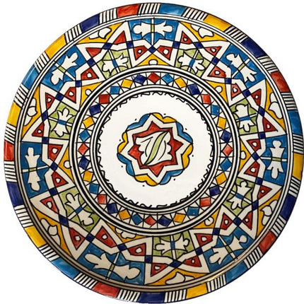 Marokkaanse Schaal | Keramisch | 35 cm | Kleurrijk |