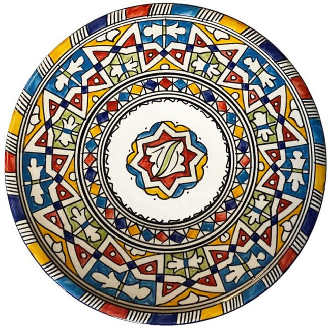 Marokkaanse Schaal | Keramisch | 35 cm | Kleurrijk |