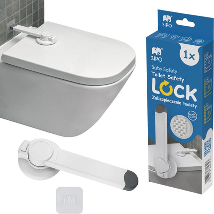 SIPO Toiletbril Slot met Sterke Tape - Veiligheidsslot tegen Openen voor Kinderen en Dieren - Snel te Monteren zonder Boren