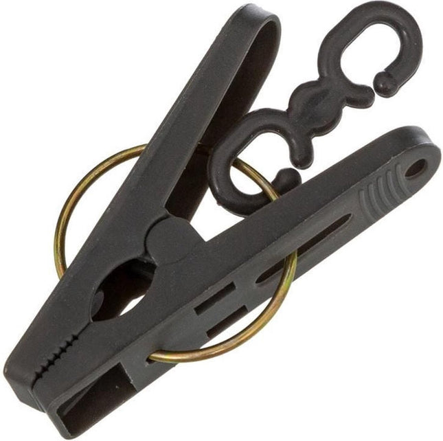 5Five Droogcarrousel/droogmolen - donkergrijs - met 24 knijpers 45 x 33 cm van kunststof - Droogrekje