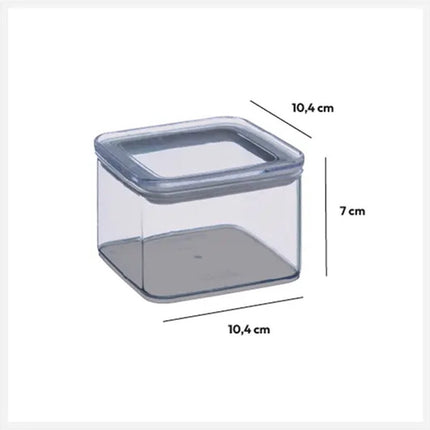 5Five Voorraadpot - keuken/voedsel - kunststof - 500 ml - luchtdichte deksel - transparant - 10 x 10 x 7 cm