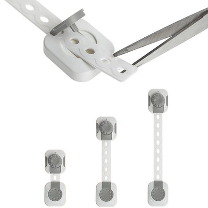 SIPO Veiligheidsslot voor Kastjes en Lades - 6 Stuks - Multifunctionele Kinderbeveiliging met Slim Slot - Wit - Verstelbaar -