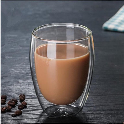 Dubbelwandig drinkglas - Theeglas - Koffieglas - 350ml - Transparant - Set van 6 - Theeglazen - Koffieglazen