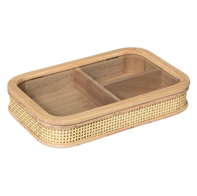 Juwelen box rotan 28cm - Sieraden opberger