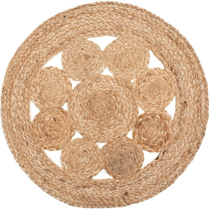 Atmosphera Placemats Jute – Set van 6 – Ø 38 cm – Beige – Scandinavisch Design – Onderleggers Eettafel