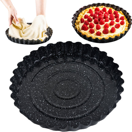 KINGHoff Taartvorm KH-1956 - Ø28 cm Anti-Aanbak Marmervorm voor Taarten en Quiches - Ovenbestendig tot 220°C