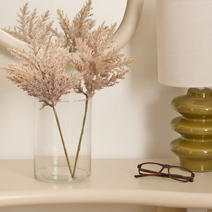 Lidy Glazen Vaas 20 cm - Transparant - Diameter 14 cm - Woondecoratie - Bloemenvaas - Doorzichtig - Glas