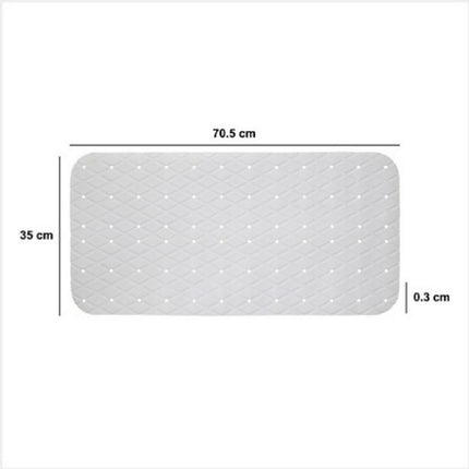 Badmat | Badkamer Mat | Douche Mat | PVC Badkleed 70 x 35 cm | Antislip | Aanrecht Zeer | Wit - Antislip Douchemat