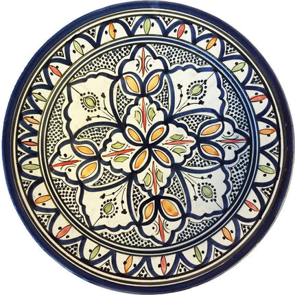 Marokkaanse schaal aardewerk- Fruitmand - Fruitschaal - couscous schaal 35 cm