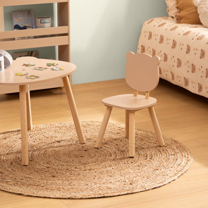 Atmosphera Kids Teddybeer kinderstoel - 26x26x49cm - Beige
