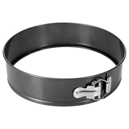 5five Taarten bakvorm/springvorm - 2x - metaal - zwart - 26 cm - rond - taarten bakken