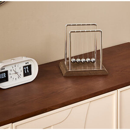 Atmosphera Newton pendel cradle - met 5 ballen - 17 x 15 x 18 cm - Slinger/balanceerballen voor op kantoor/bureau