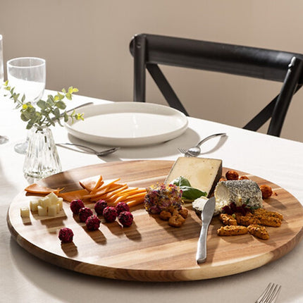 Secret de Gourmet Hapjes serveer draaiplateau - Acaia hout - D50 cm - Tapas/kaas/voedsel