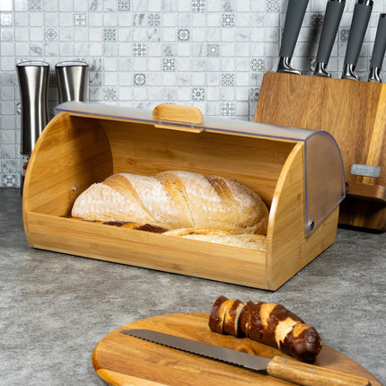 Kinghoff 3216 - Broodtrommel - Bamboe - Acryl - 39x28x18.5 cm - 20 liter